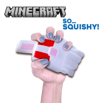 Minecraft Mega Squishme Series 4, Collectible Squishy Toy (Bunny Rabbit)