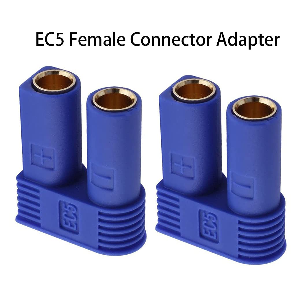 NeeKare 10 Paris EC5 Battery Connector Male Female 5.0mm Banana Plug Connectors Gold Bullet Connector for RC ESC LIPO Battery De