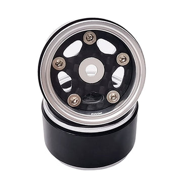 KYX Racing CNC Machined Aluminum Carbon Fibre Wheel Rims Upgrades Parts Accessories for 1/24 RC Crawler Car Axial SCX24