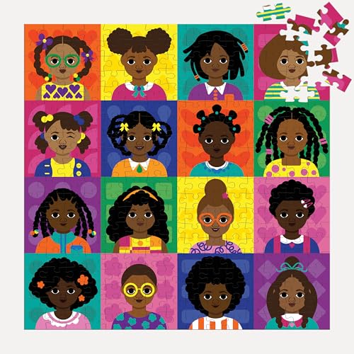 My Hair, My Crown 300 Piece Puzzle From Mudpuppy, Bright Illustrations Of Diverse And Beautiful Black Hairstyles, Provides Hours
