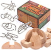 Brain Teasers Metal Puzzles for Kids and mature-themed Mind Logic and Game Test Toy for Teens Disentanglement 3D Coil Cast Wire Chain Intelligence Toy for Party & Office Best Puzzle Travel Games (Easy)