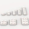 Classic Building Plate Assortment Pack, 100Pcs White Bulk Plates With 8 Size Building Plate Base Plate, Compatible With Lego Par