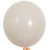 Kalor 18 Inch White Sand Balloons, 10Pcs Thick Latex Round Helium Balloons For Birthday Family Party Wedding Party Baby Shower Decoration Supplies