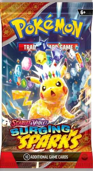 Pokemon TCG Surging Spark Single Booster Pack - Paper - Pack Art May Vary
