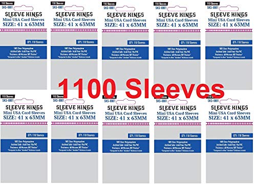 Sleeve Kings Mini Usa Card Sleeves 41 X 63 Mm (10X110 Pack, 1100 Sleeves)