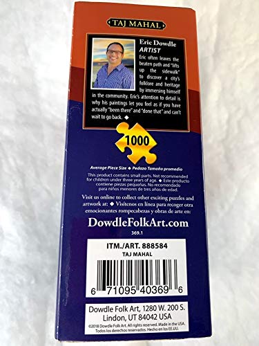 D·O·W·D·L·E 1000-Piece Jigzaw Puzzle - Taj Mahal - Canvas Material - Model 888584