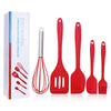 NatureMan Kids Cooking Utensils Set - 5-Piece Silicone Kitchen Tools - Safe Toddler Chef Supplies - Large, Gender Neutral