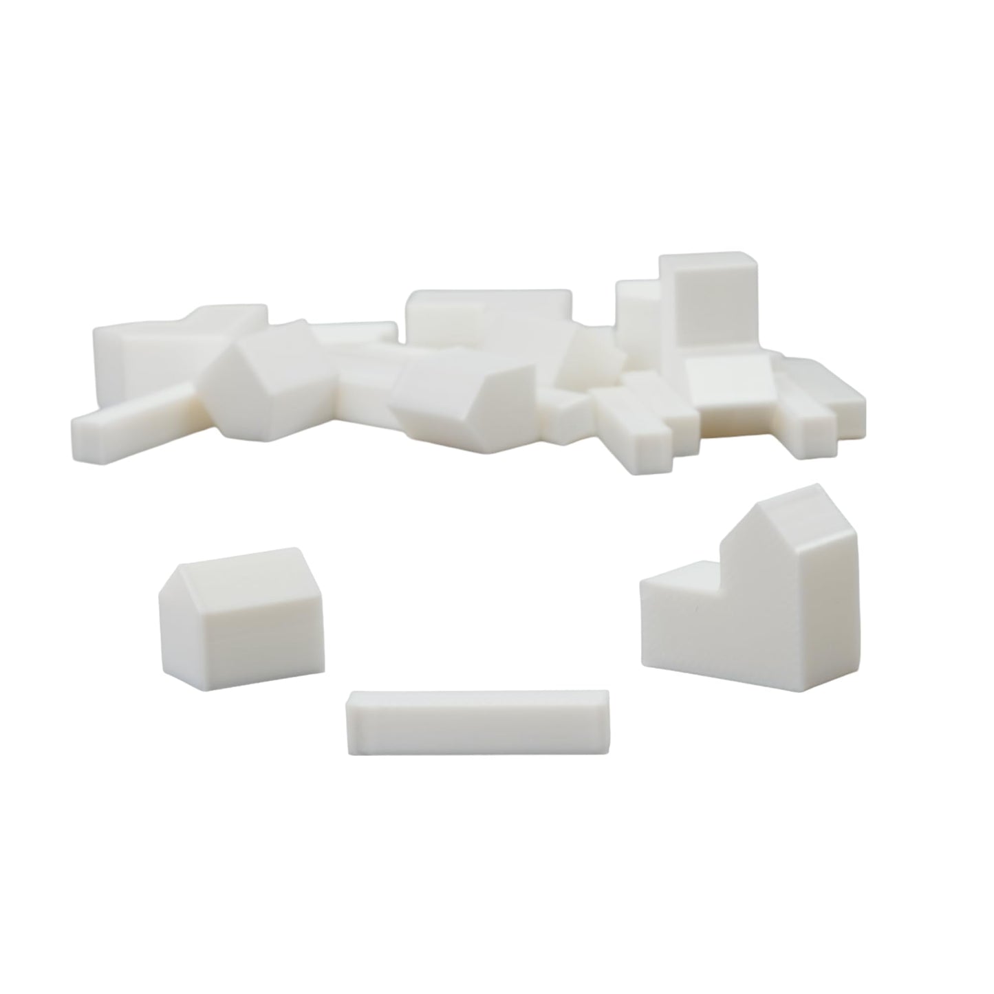 Bkprint3D Replacement Pieces For Catan Board Game | Settlers Pieces | 82 Colors | Base Set | (37_Silk_White)