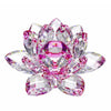 Amlong Crystal Hue Reflection Crystal Lotus Flower With Gift Box, Pink, 4 Inch