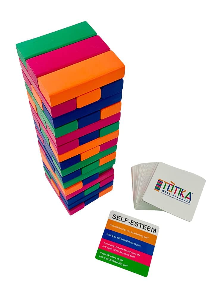 YEHUA! Totika Card Deck - Principles, Values & Beliefs - Wooden - Model 5721 - Blue, Orange, Purple, Green