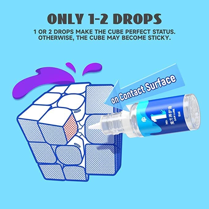 Cuberspeed 1x1x1 Cube Speed Cube for Solving & Gan Cube Lube Professional Speed Cube Lube Lubricant Oil 10ML