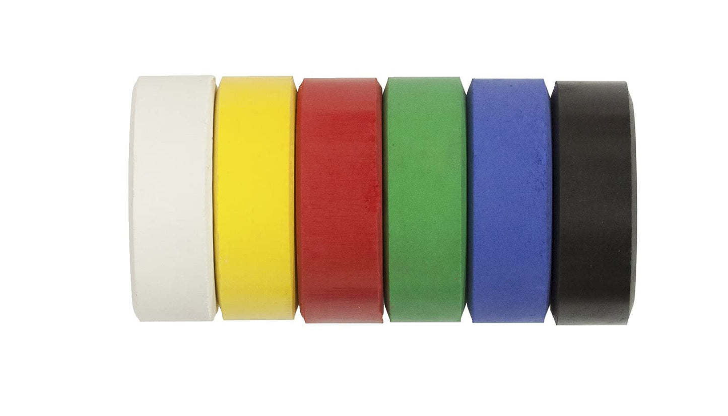 Sax Giant Tempera Cakes - Six Color Set - Bold Colors - Refill Set (Without Plastic Tray)