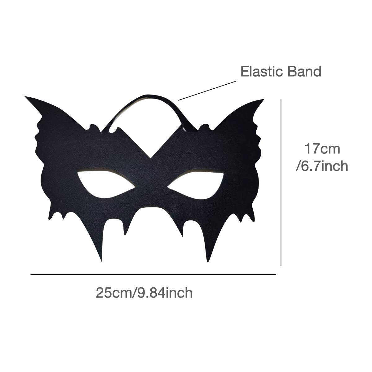 SOUTHSKY Halloween Costume Mask Black EyeMask Half Face Mask For,Batgirl,Batboy,Cosplay Party