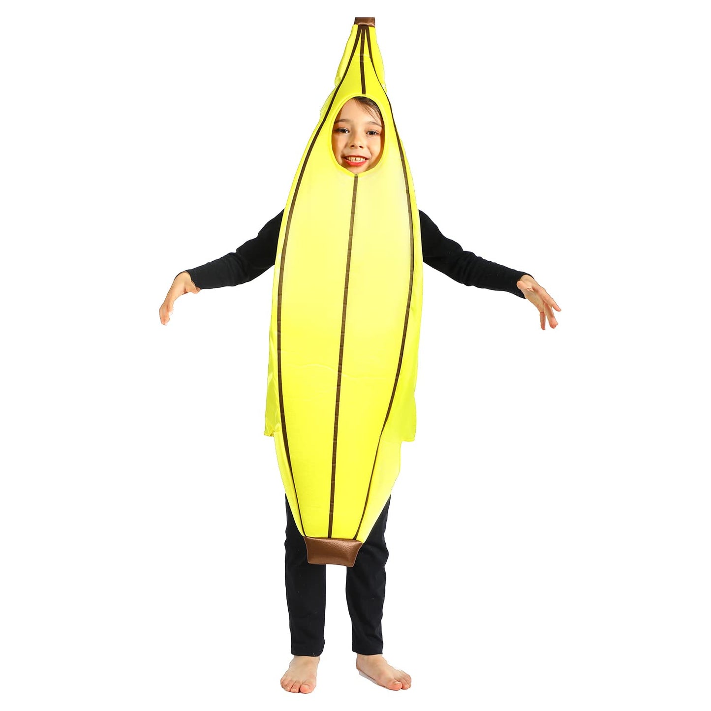 Rabtero Children Banana Costume, Kids Halloween Costume Banana Dress Up, Christmas Carnival Banana Costume For Kids 6-8 Years