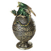 Pacific Giftware Dragon Protector Of The Golden Celtic Egg Orb Sculptural Box Collectible 6.5H