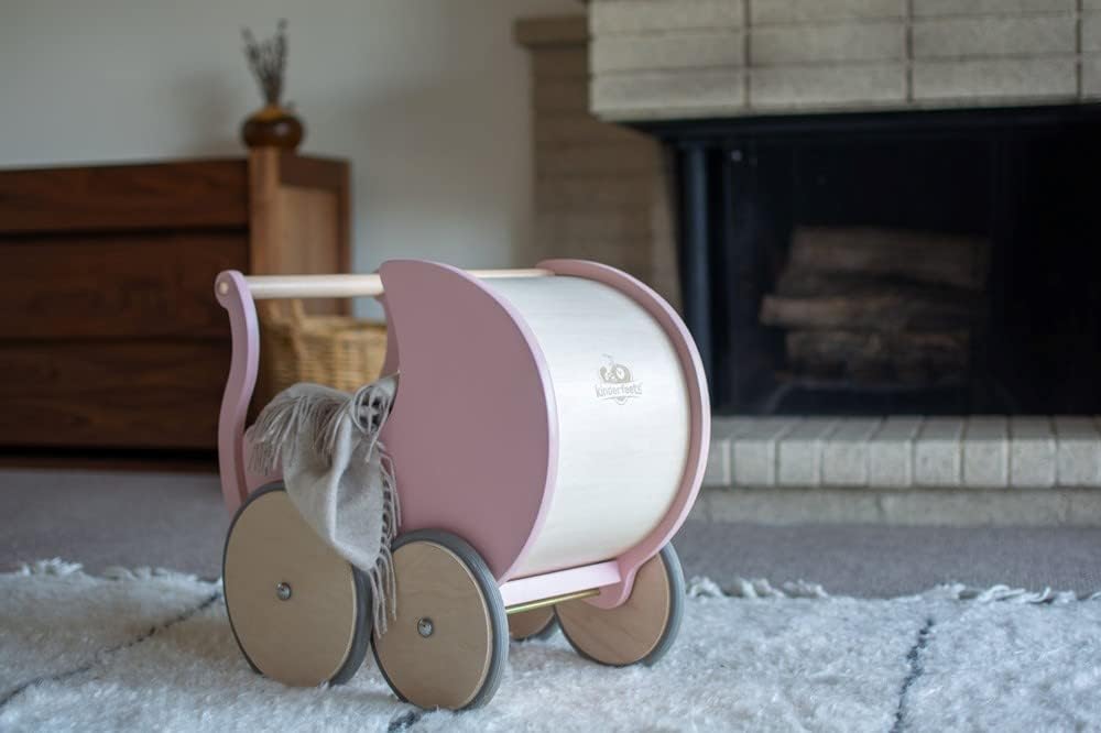 Kinderfeets Pram Walker - Toy Stroller For For Babies, Kids, And Toddlers | Sustainable And Eco-Friendly | 2-In-1 Walker And Str