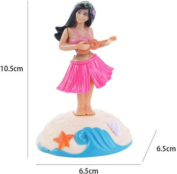 Juroicessry Pink Solar Powered Dancing Girl Figure - Small Foam Dashboard Ornament