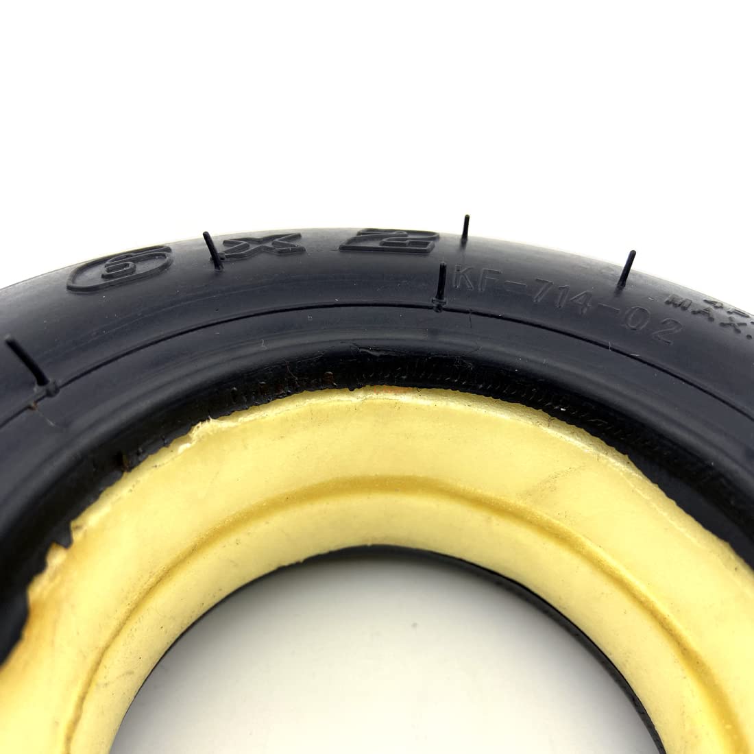 6 Inch Scooter Wheel 6X2 Wheel With Air Tire Or Solid Tire Metal Hub With 608 Bearings 8Mm Axle Hole Trolley Cart Wheel (Solid W