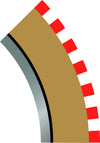 Scalextric C8228 Borders Tan Outer Radius - 45 Degrees, Large