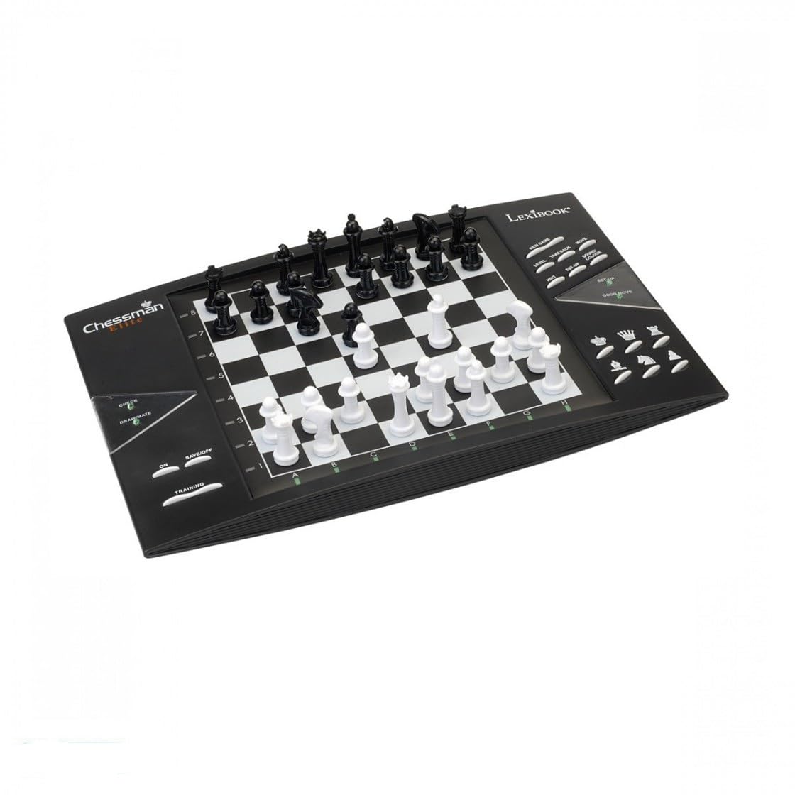 LEXiBOOK CG1300 Interactive Electronic Chess Game - 64 Difficulty Levels, Battery Powered, Black/White