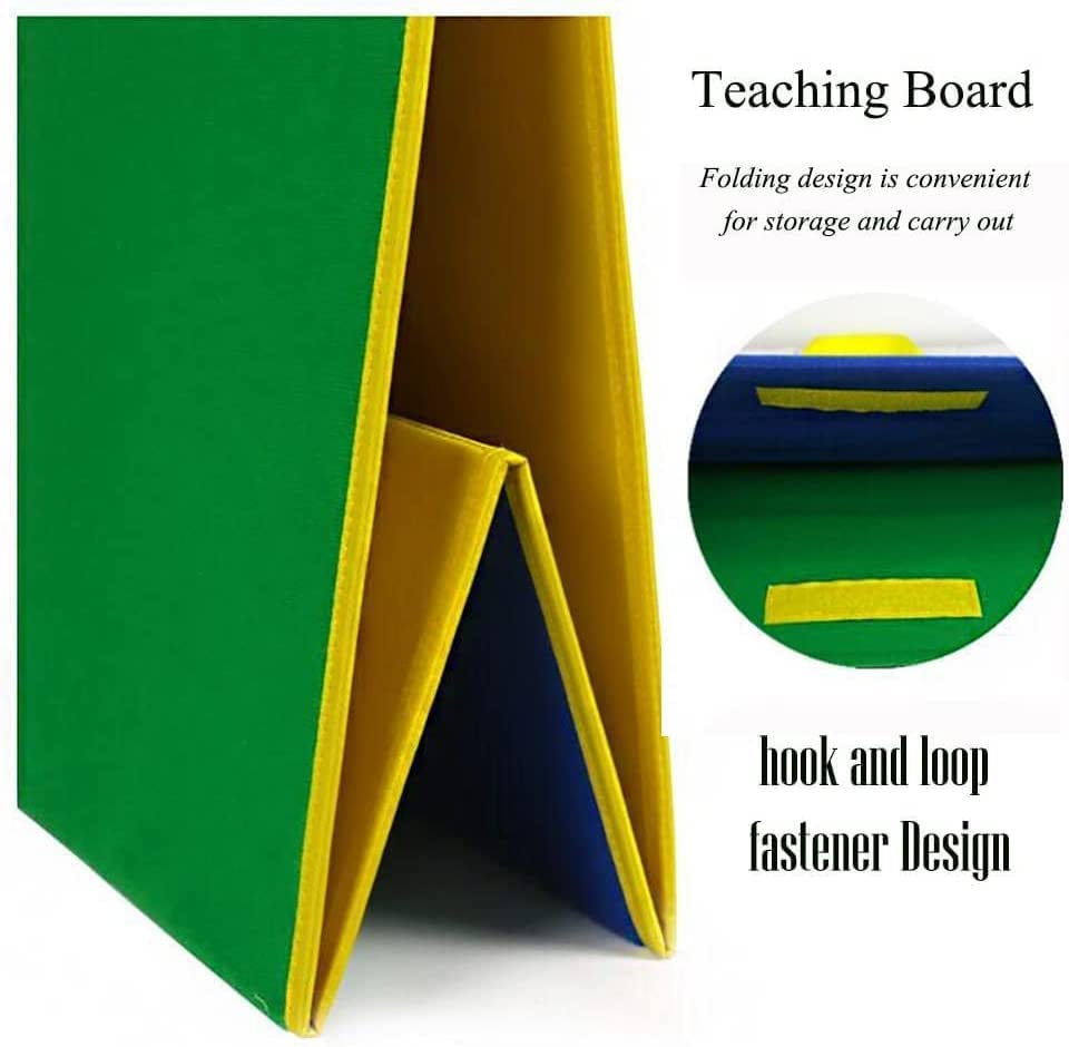 Topwon Felt Board for Kids, Folding Flannel Playboard Preschool Toddler Stories Boards, Animal Story Learning Double-Side Stand