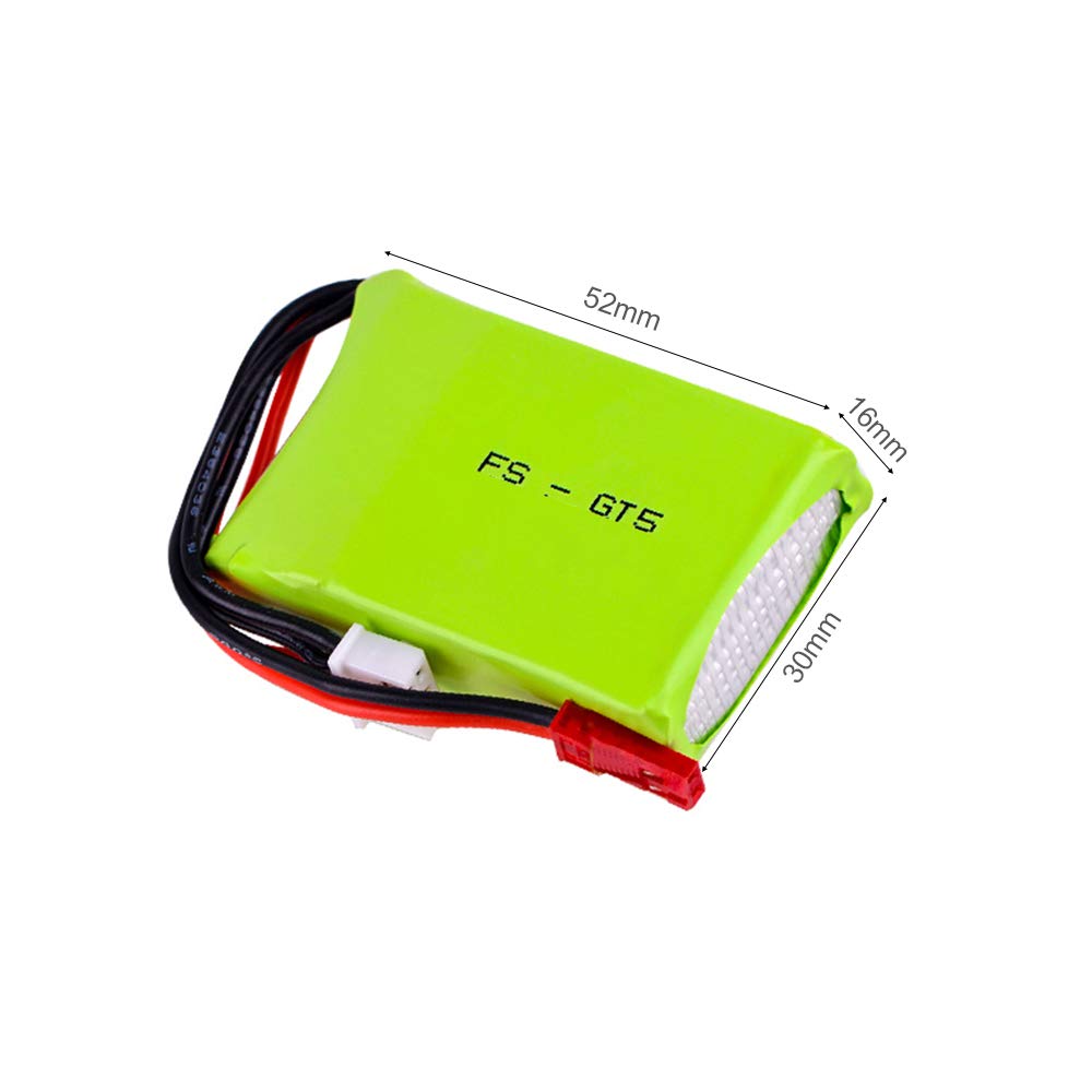 GoolRC 2pcs Flysky FS-GT5 RC Transmitter Battery, 2S 7.4V 1500mAh Lipo Battery for Flysky FS-GT5 Remote Controller