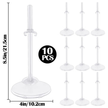 Lnq Luniqi 10Pcs Doll Stand Transparent Doll Display Holder Action Figure Display Rack Doll Model Support Frame Accessories
