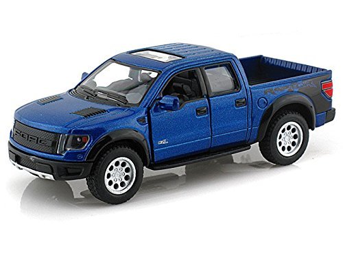 Kinsmart 2013 Ford F-150 Svt Raptor Supercrew Blue 1:46 Scale 5' Die Cast Metal Model Toy Truck