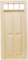 Melody Jane Dolls Houses Dollhouse 4 Panel Transom Fanlight Door 1:24 Half Inch External Diy Builders