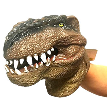 Warm Fuzzy Toys (1) Dinosaur Hand Puppets Realistic Latex Soft Animal Head Toys Set, Hand Puppet Toys Gift For Kids, Party Show