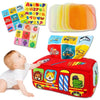 Patpat Soft Tissue Box Toy For Baby 6 To 18 Months Animal Bus Cloth Tissue Box Montessori Toy Crinkle Sensory Activity With 8Pcs