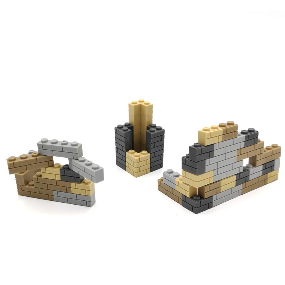 Dspitwod 120 Pieces Masonry Profile Bricks Wall Blocks Parts And Pieces Compatible For Major Brand Brick Bulk Building Toy For Kids Age 4-12 Years Old