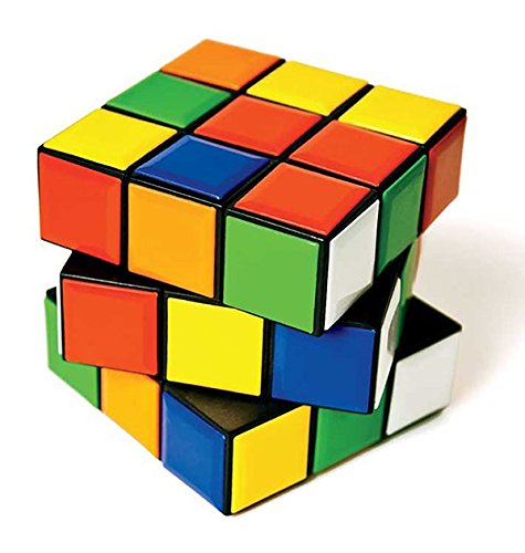 World's Smallest Rubik's Cube - Pocket-Sized 3D Puzzle, 1 inch, Plastic, Green/Blue/White/Yellow/Orange, Model 503