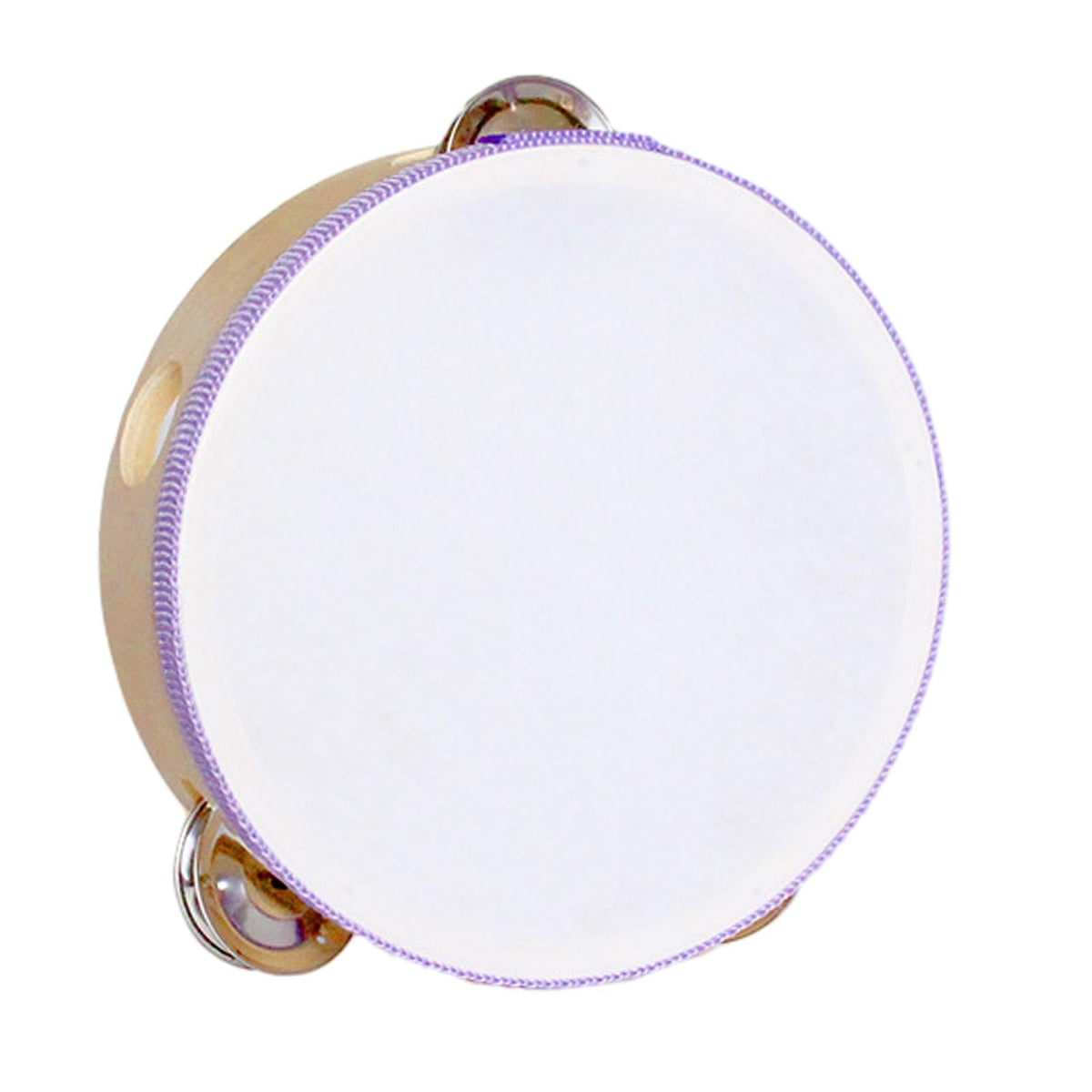 Atorse Hand Drum Musical Instrument Wooden Tambourine For Children Game Toys Adults Violet