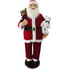 Christmas Time 58-In. Dancing Santa Claus With Teddy Bear Animated Indoor Christmas Holiday Home Decor Ct-Asc058D-14Red Red