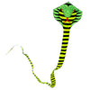 Besra Large Cobra Snake Kite 52ft Colorful Rattlesnake Kite with 15m Long Tails Outdoor Fun Sports with Flying Tools (Green)