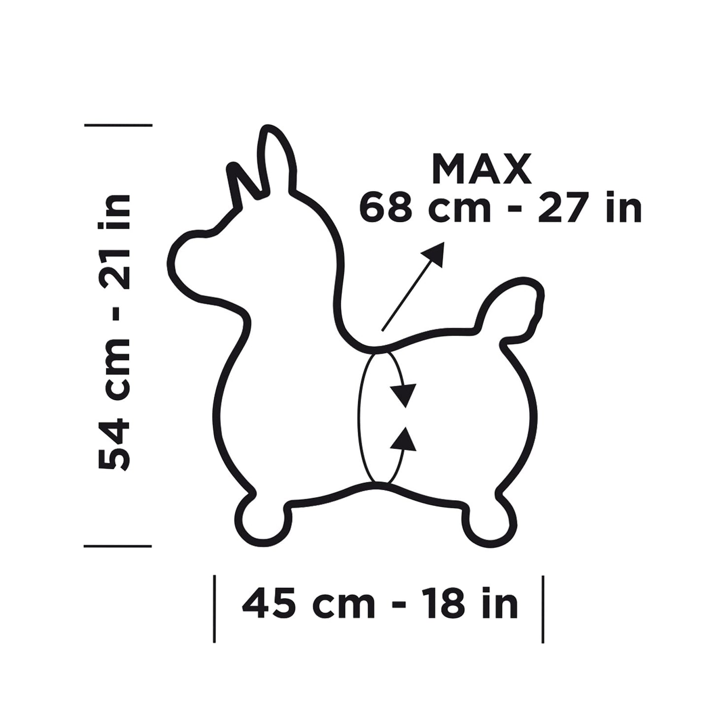 Gymnic Rody Magical Unicorn Inflatable Hop-On Animal (Pink)