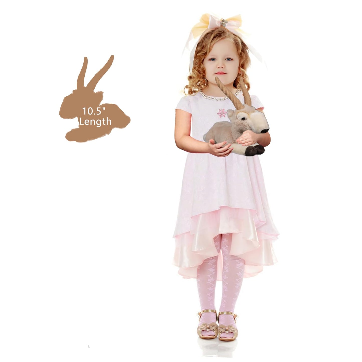 Niuhoulu Saiga Antelope Stuffed Animals Soft Plush Toy Kids Cuddly Fluffy Plushie Doll For Girls Boys Babies Toddlers Girlfriend