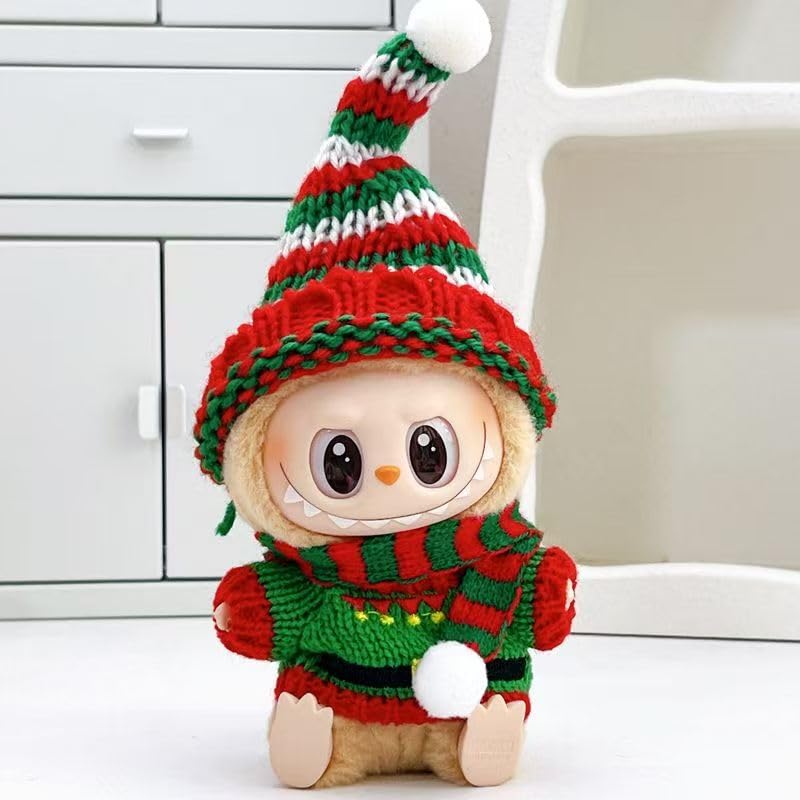 Jrelecs Clothes For Labubu Series 17Cm Dolls Cute Elk - Premium Collector'S Adjustable Outfit Set, Fantasy Doll Clothing (Doll N