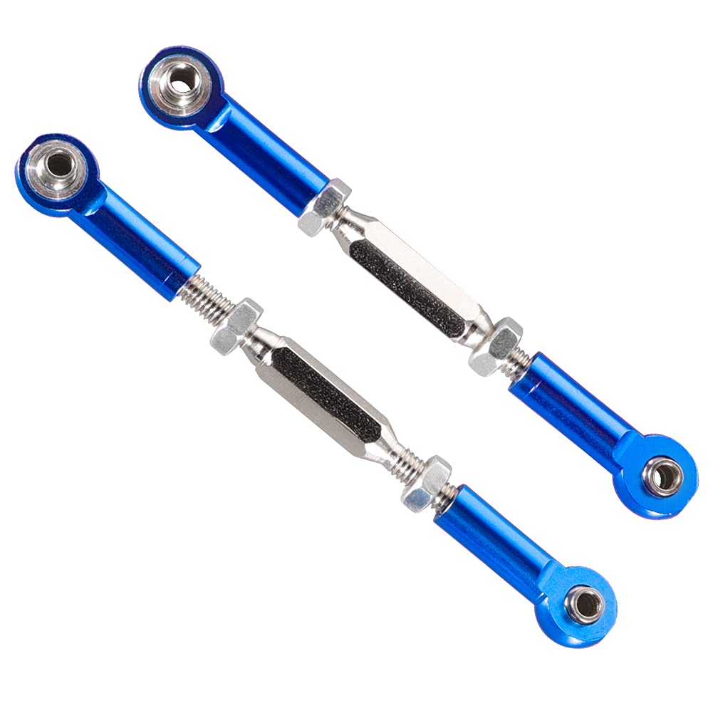 WEISHUJI 7 Pack Front Rear Servo Link,Adjustable Aluminum Turnbuckles/Camber Link with Rod Ends Sets,Machined Metal Front Rear S