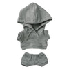 Niannyyhouse 10Cm Plush Doll Clothes Elastic Solid Sportswear Suits Hoodie Pants Soft Stuffed Plush Toy Dress Up Accessories (Gr