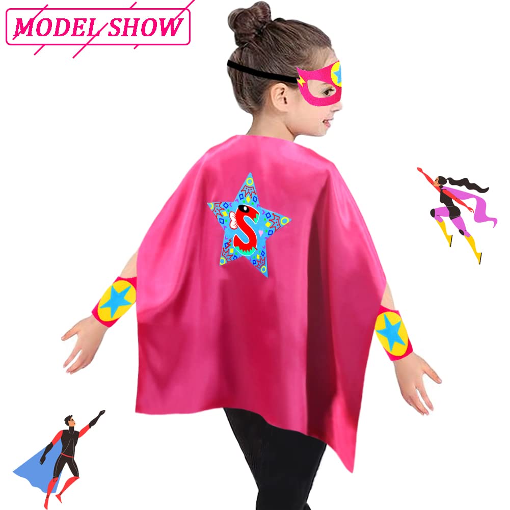 Irolewin Kids-Superhero-Cape And Mask For Boys-Girls Super Hero Dress-Up Costumes As Children Birthday Party Gifts Favors