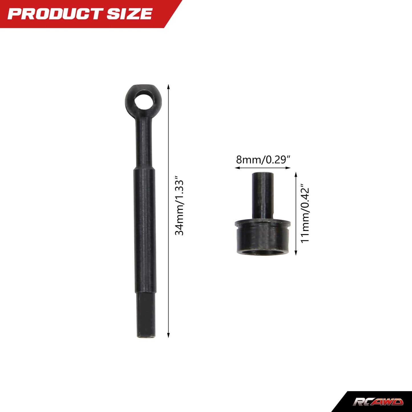Rcawd Front Cvd Drive Shaft For Fms 1/24 Fcx24 Driveshaft