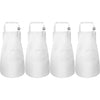 Yaomiao 4 Pieces Kids Apron With Pocket Children Adjustable Chef Apron For Cooking Baking Painting (White,M For 7-13 Age)