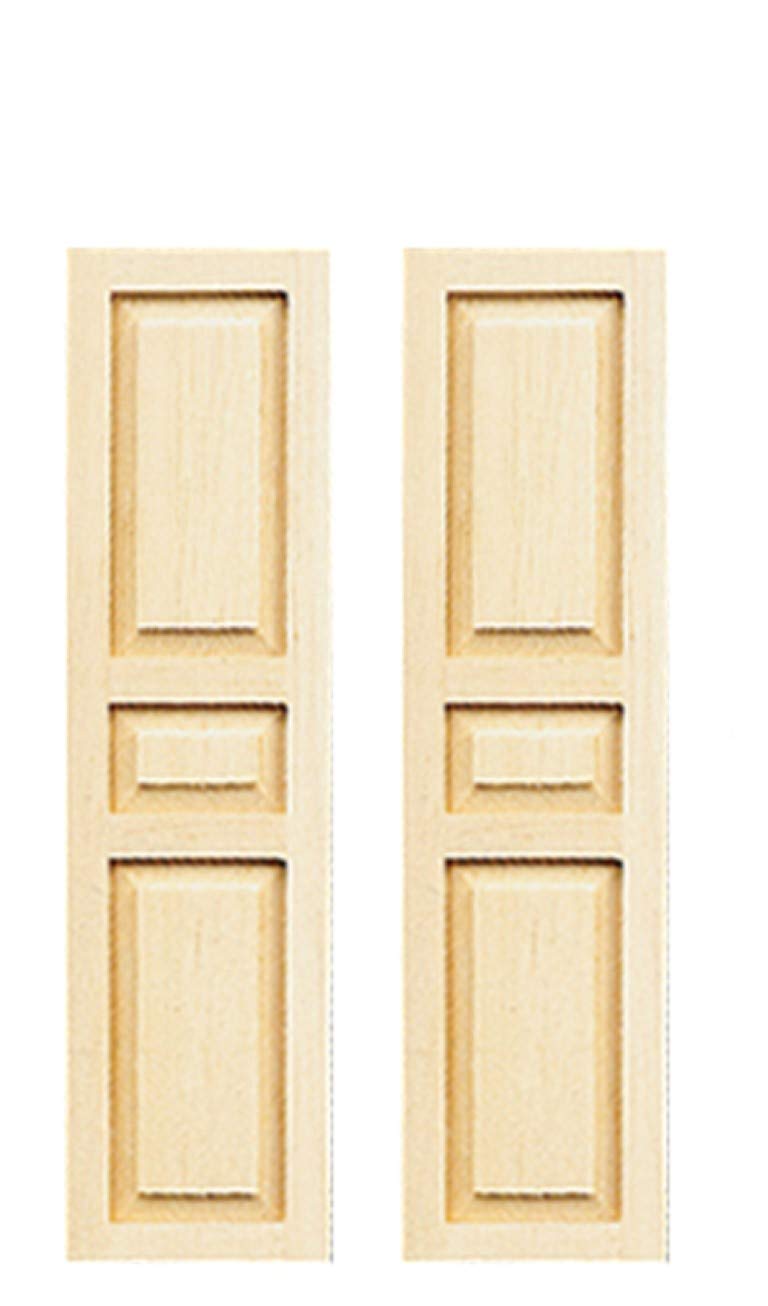 Dollhouse Miniature 3-Panel Shutters Pair #HW5022