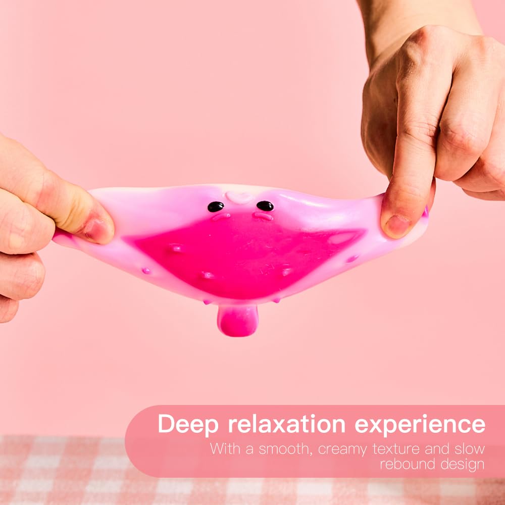 Cute Animals Taba Squishy Toys for Kids & Adults - Kawaii Stress Relief Fidget Sensory Toys, Soft Silicone Squeeze Gifts for Chi