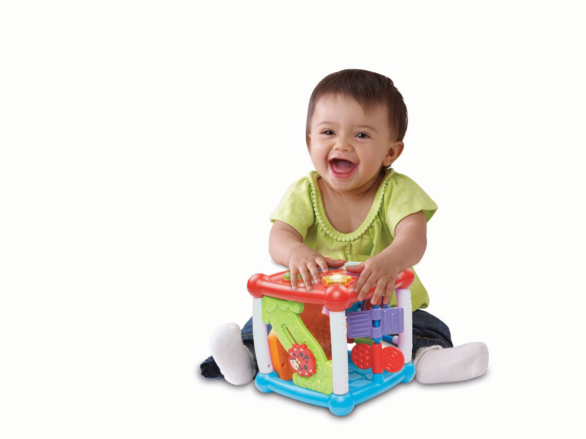 Vtech Baby Turn And Learn Baby Activity Cube | Interactive Educational Toy With Shape Sorter, Music & Sounds For Early Development | Suitable For Babies From 6 Months+