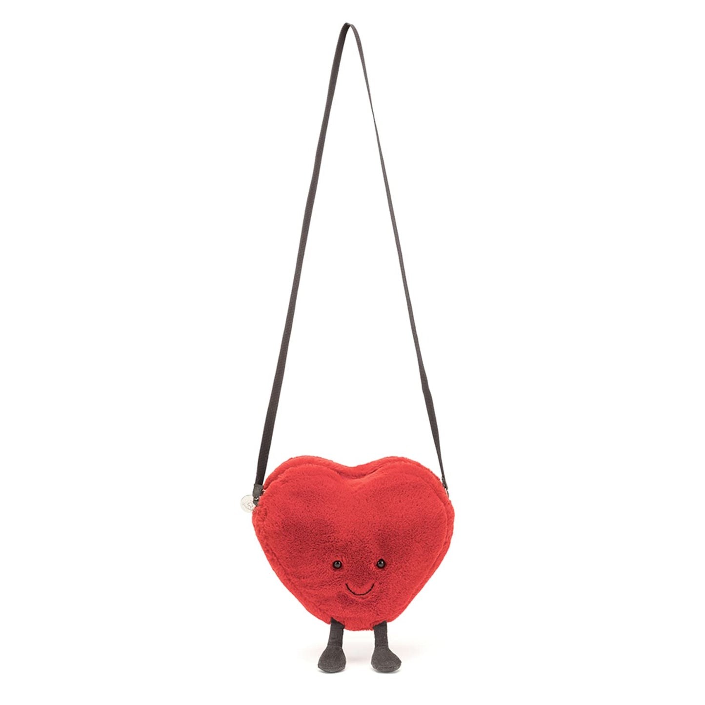 Jellycat Amuseables Heart Plush Crossbody Bag, 7 Fun & Unique Shoulder Purse for Kids and Adults