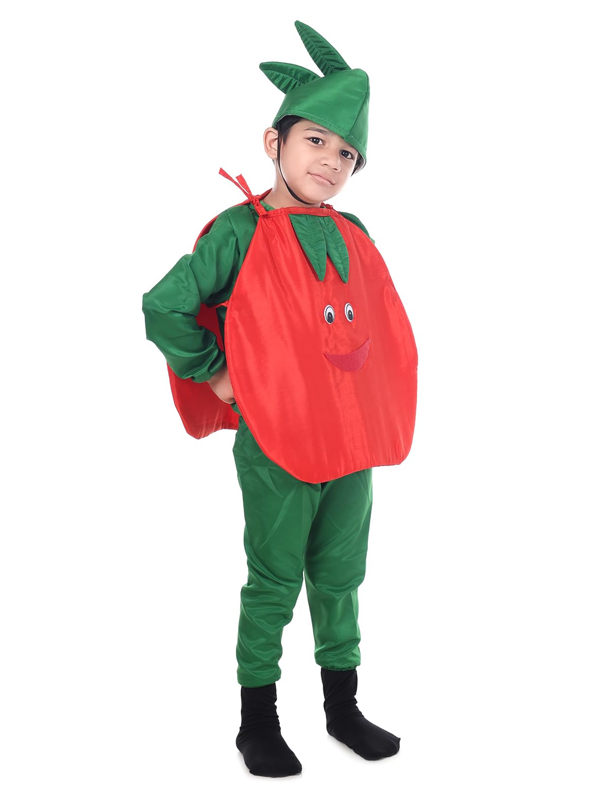 The Dance Bible Apple Fancy Dress With Jumpsuit For Kids 0-1 Years | Boys & Girls Fruit Cutout Costume For School Function Compe