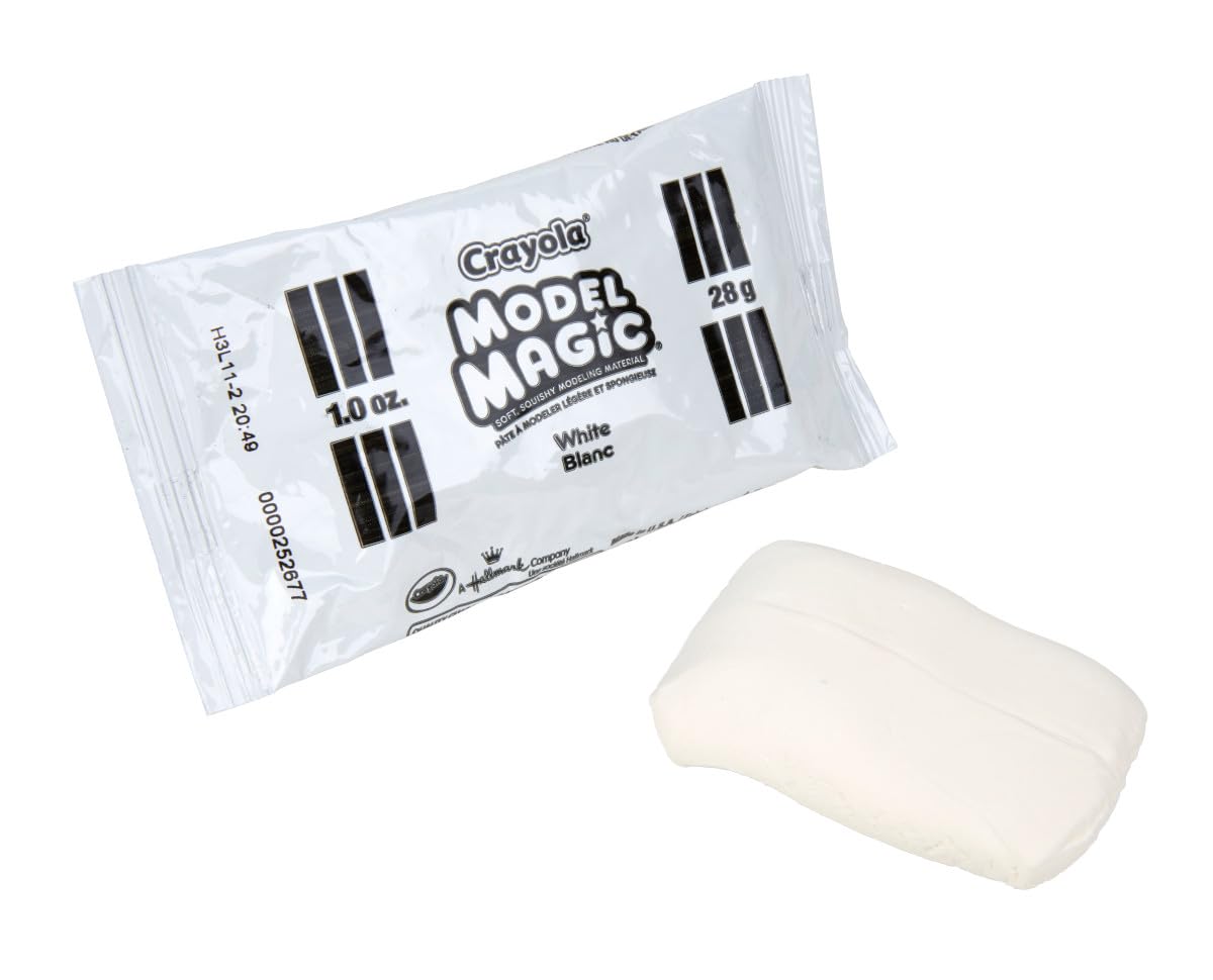 Crayola Model Magic - White (75Ct), 1Oz Modeling Clay Alternative, Air Dry Clay For Kids, Bulk Classroom Arts & Crafts Supplies